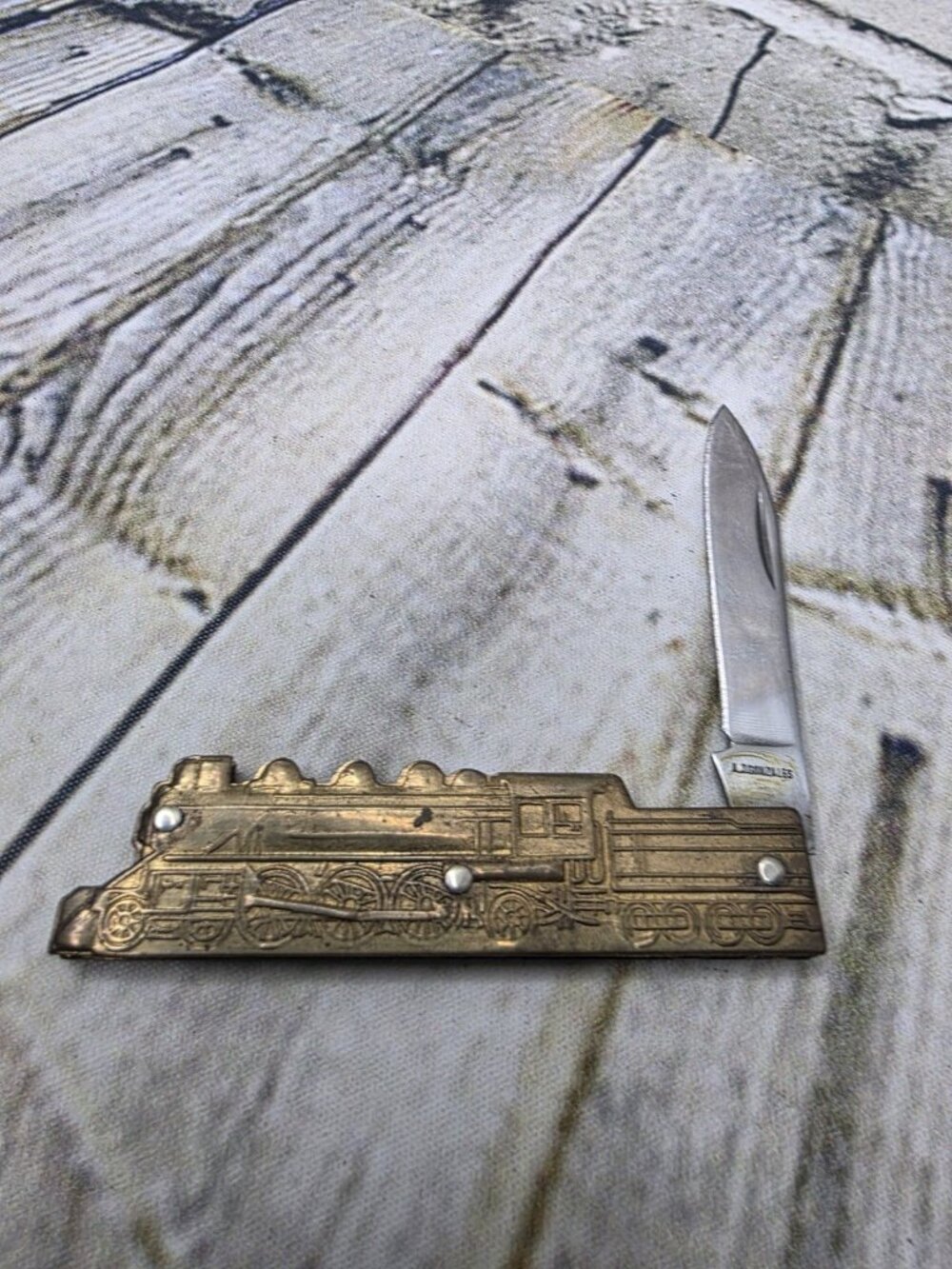 Rare 1982 Taylor Cutlery Locomotive Train Pocket Knife - Vintage Japan